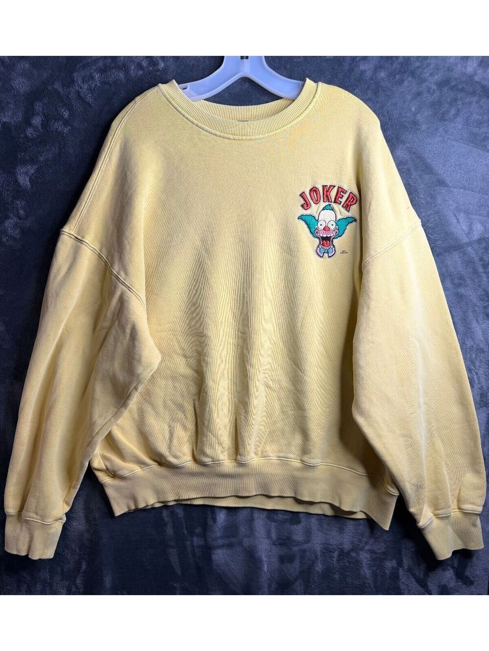 H&M X The Simpsons Krusty The Clown “Joker” Sweatshirt Sz Large
